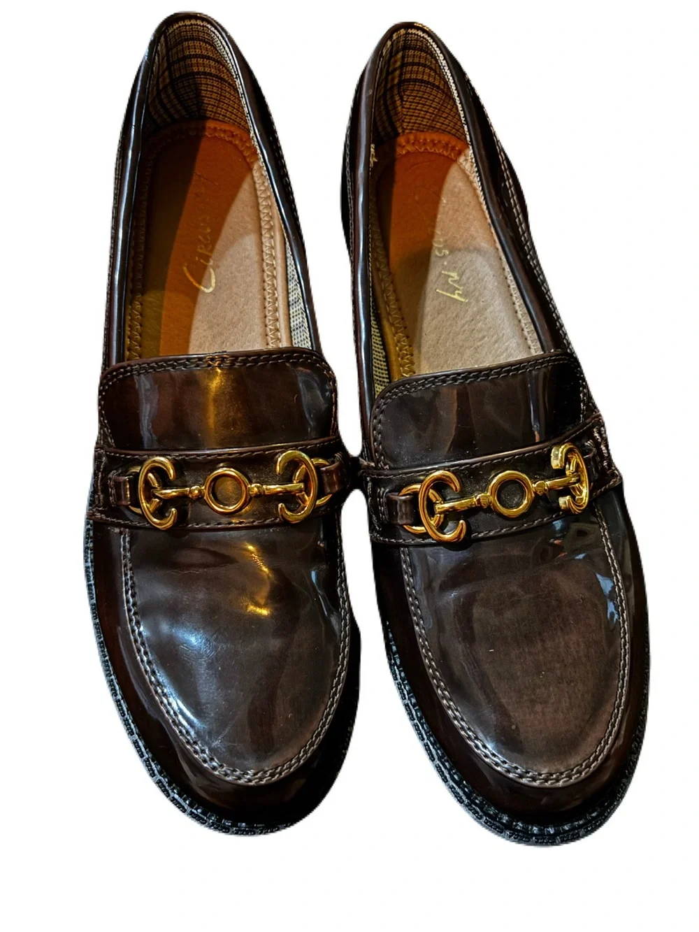 Circus NY by Sam Edelman Deana Patent Loafers Gold Bit